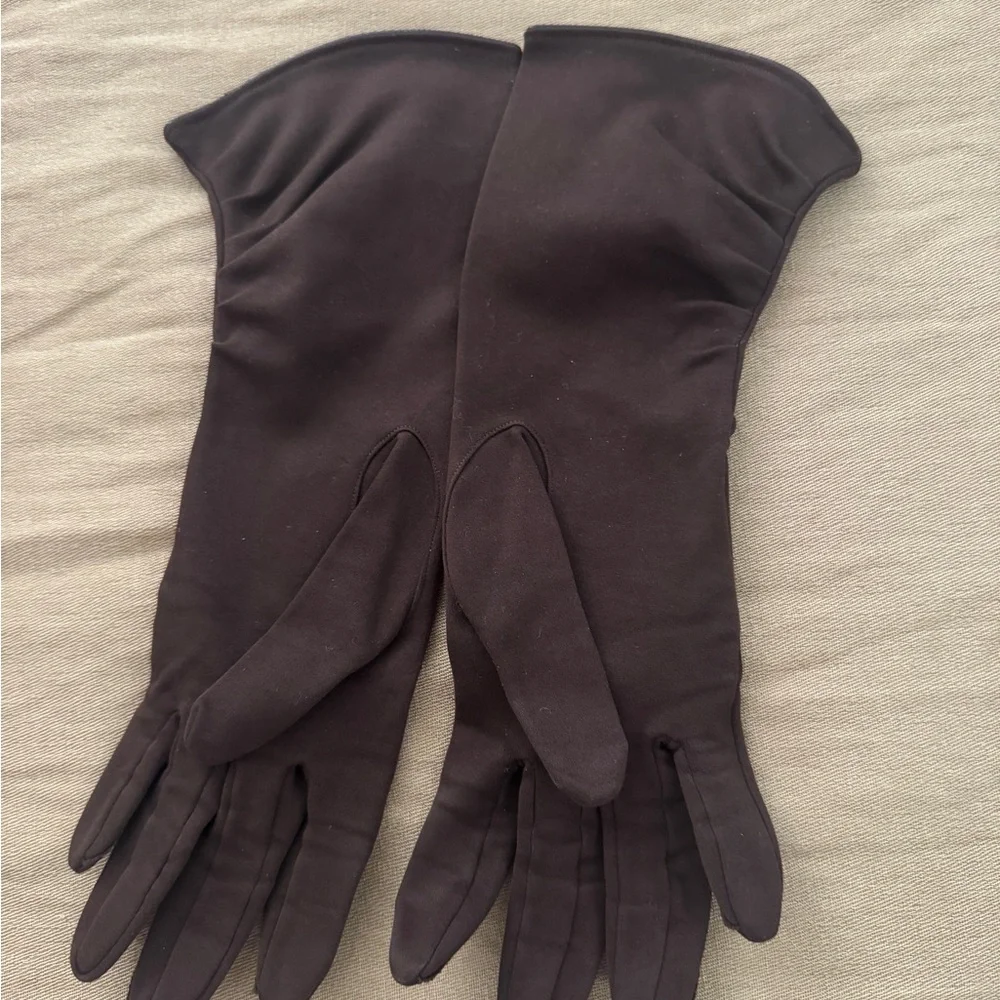 Vintage Chocolate Brown Long Dress Gloves XS/S